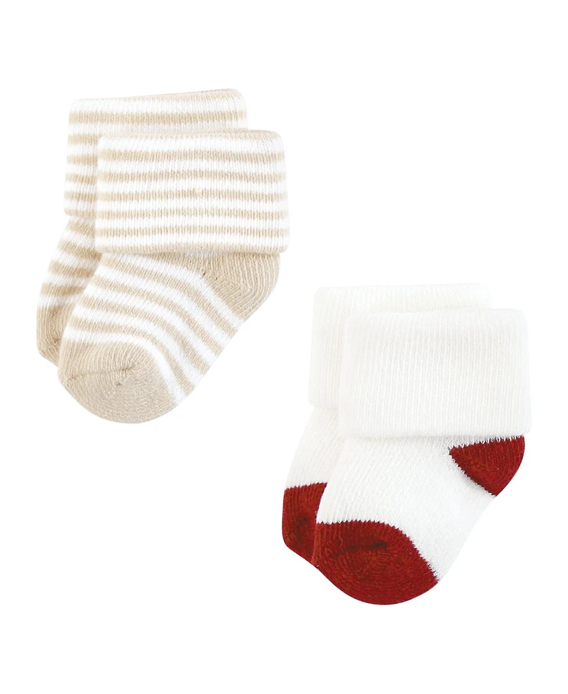 Touched by Nature Baby Boys Organic Cotton Socks, Brown Bear