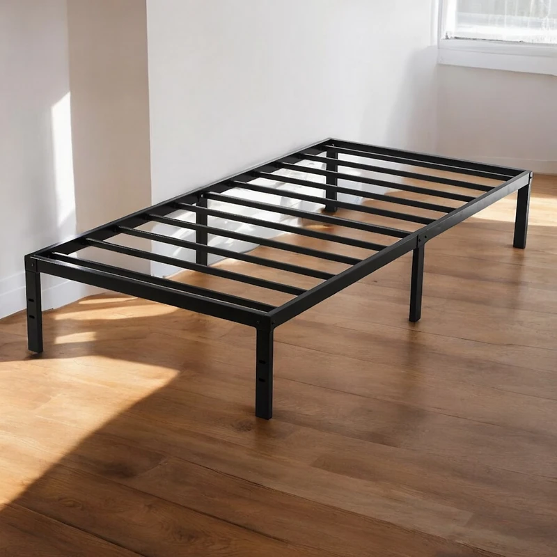 Slickblue Metal Platform Bed Frame No Box-Spring Needed for Convenient Sleeping