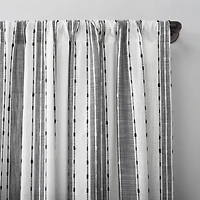 Slub Texture Stripe Cotton Curtain