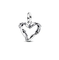 Pandora Barbed Wire Heart Medallion Charm