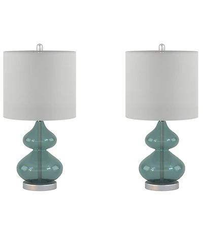 510 Design Ellipse Curved Glass Table Lamp, Set of 2