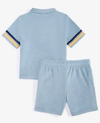 Epic Threads Toddler Boys 2T-4T Terry Towel Polo & Shorts Set, Exclusively at Macy's