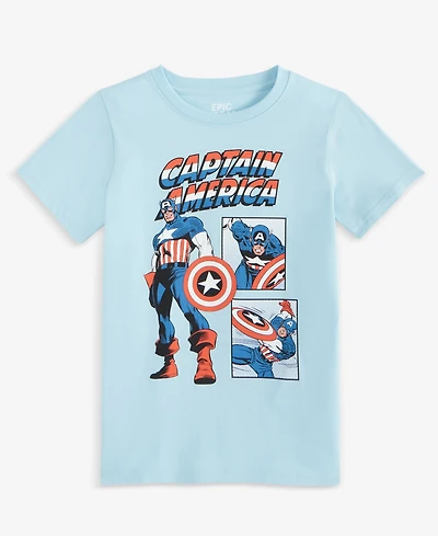 Epic Threads Little & Big Boys Captain America Graphic Short-Sleeve T-Shirt, Exclusively at Macy's