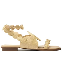 Arezzo Women's Gia Square Toe Flat Sandals