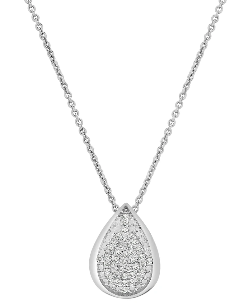 2-Pc. Set Diamond Teardrop Pendant Necklace & Earrings (1/2 ct. t.w.) in Sterling Silver, Exclusively at Macy's