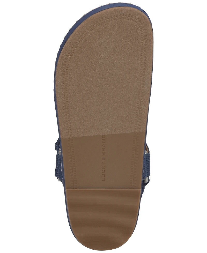 Lucky Brand Women's Ullaniah Whipstitch Footbed Flat Sandals