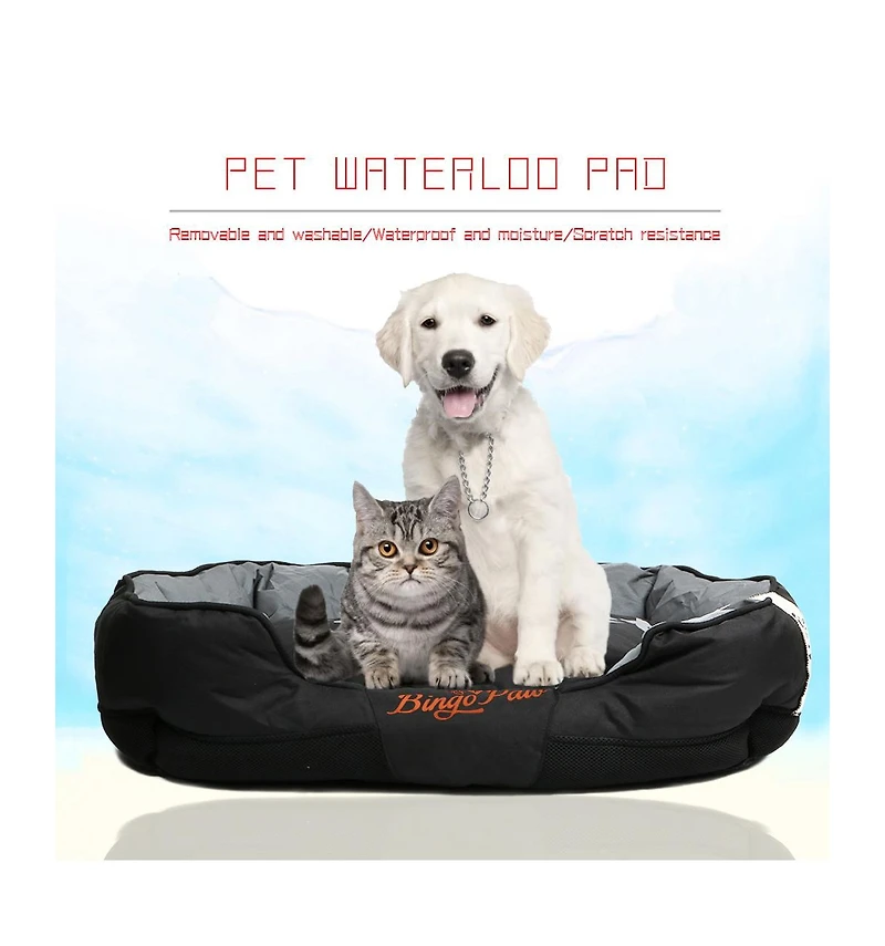 Bingopaw Large Dog Bed Waterproof Sofa Dog Pet Bedding Removable Cushion