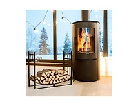 Slickblue Indoor/Outdoor Heavy Duty Firewood Storage Rack with Kindling Holders and Shovel