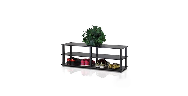 Modern 3-Shelf Shoe Rack - Sleek Storage Organizer For Entryway