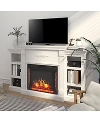 Tv Stand Fits TVs up to 75 inches with Electric Fireplace