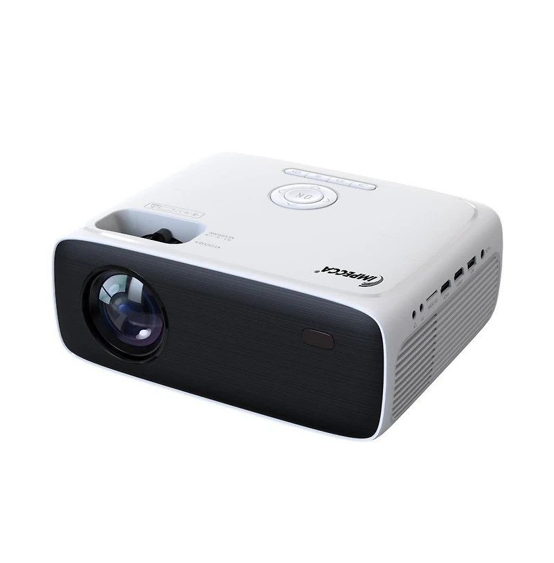 Impecca 180” Home Theater Projector, 200 Ansi Lumens, 720P, Protective Case+Usb-c to Hdmi Cable & Accessory Kit
