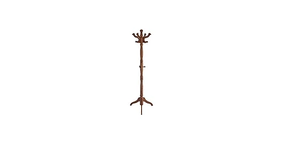 Solid Wood Coat Rack Stand – Traditional Hall Tree with Multiple Hooks for Entryway or Bedroom