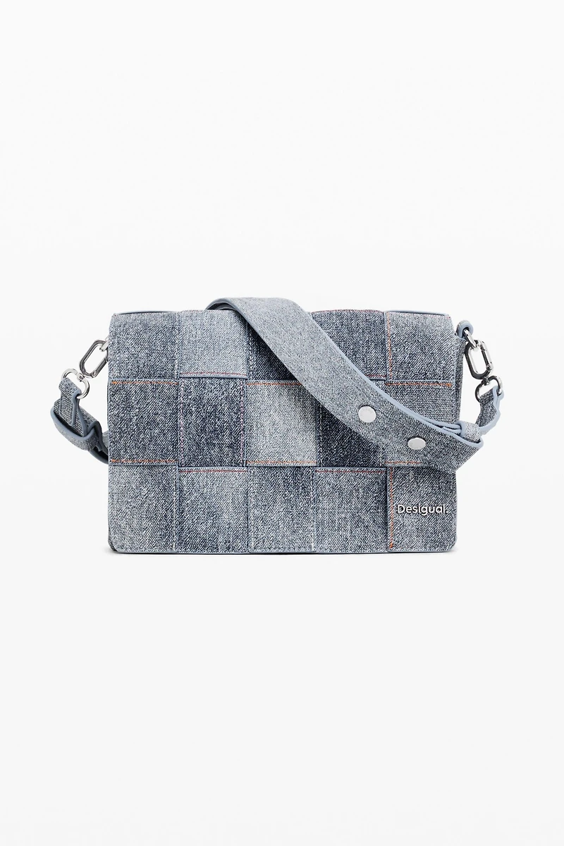 Desigual Women's Medium braided denim-effect bag