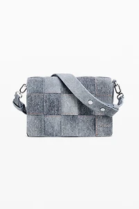 Desigual Women's Medium braided denim-effect bag