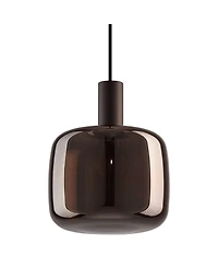 Possini Euro Design Janna 7 1/2" Modern Pendant Ceiling Light Fixture Dining Room Over Table Matte Coffee Finish Espresso Glass Mini