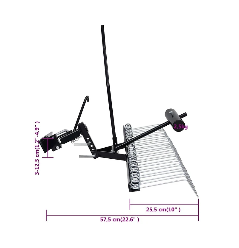 vidaXL Scarifier for Ride-on Mower 42.9"