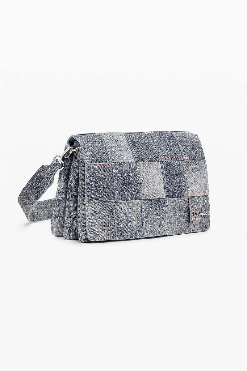 Desigual Women's Medium braided denim-effect bag