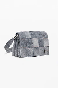 Desigual Women's Medium braided denim-effect bag