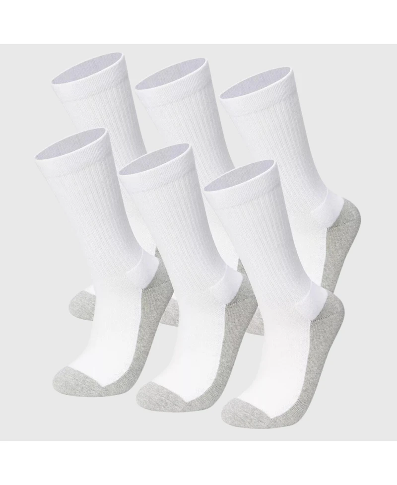 Alpine Swiss Men's 3 Pack Crew Socks Cotton Athletic Performance Socks Size 6-12