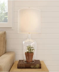 Lavish Home 26" Glass Cloche Table Lamp Set
