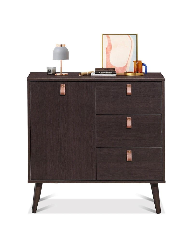 Gouun 3-drawer Sideboard Storage Display Cabinet