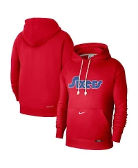 Nike Men's Red Philadelphia 76ers 2024/25 City Edition Courtside Standard Issue Pullover Hoodie