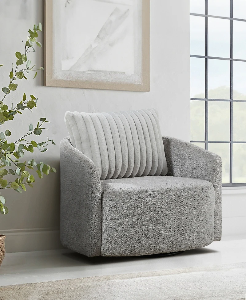 Homelegance 41" White Label Holland Park Swivel Chair