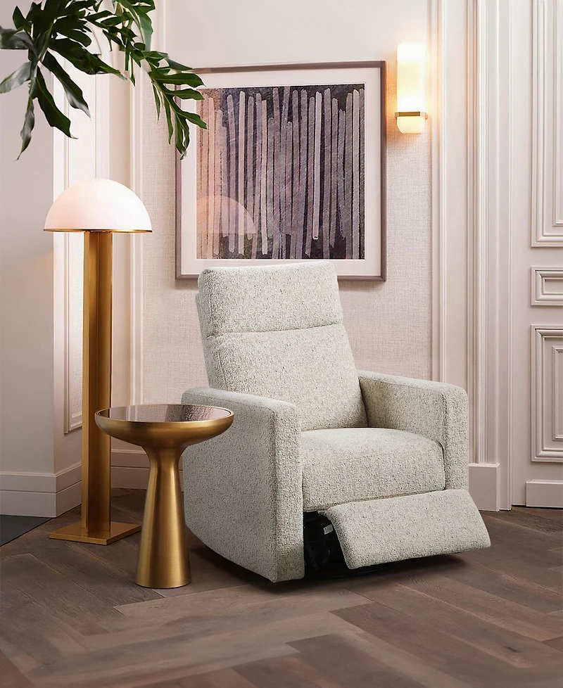 Homelegance 30" White Label Avenue Swivel Glider Reclining Chair