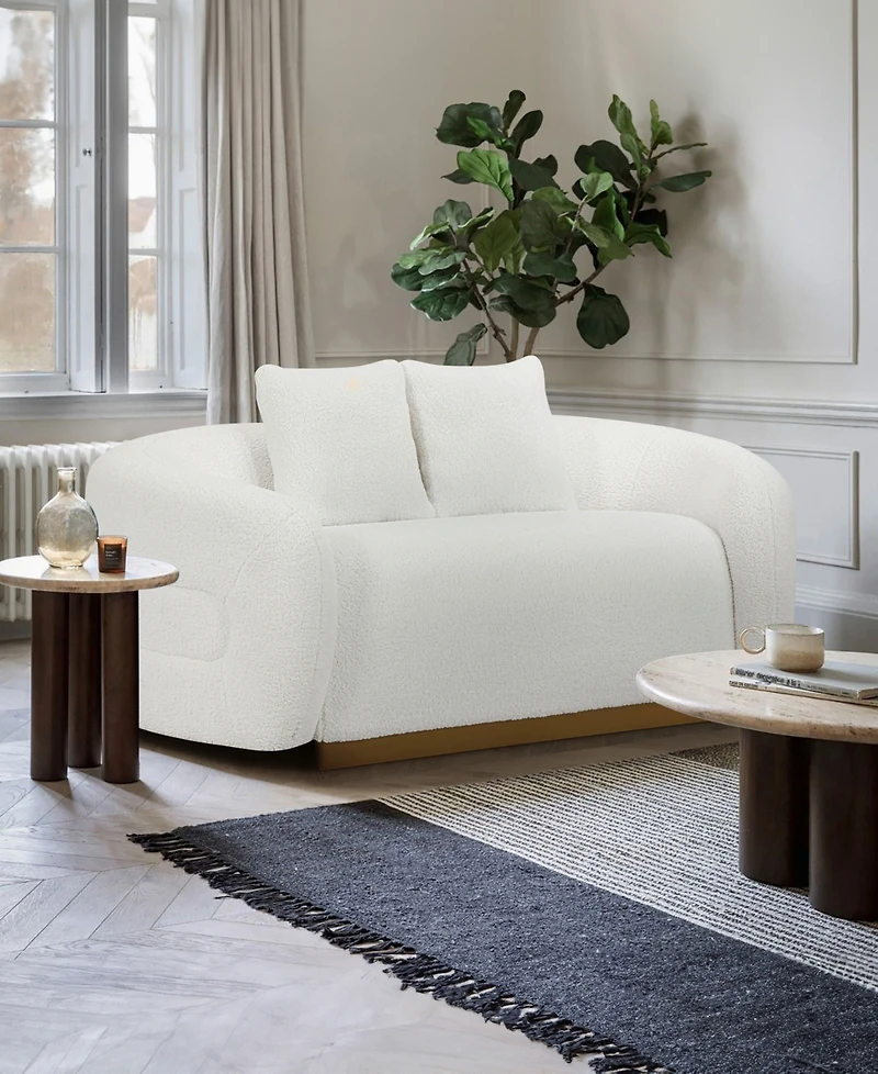 Homelegance 71" White Label Lyman Sherpa Love Seat