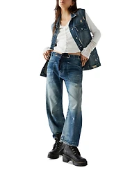 Free People Women's Moxie Cotton Low-Slung Barrel Jeans