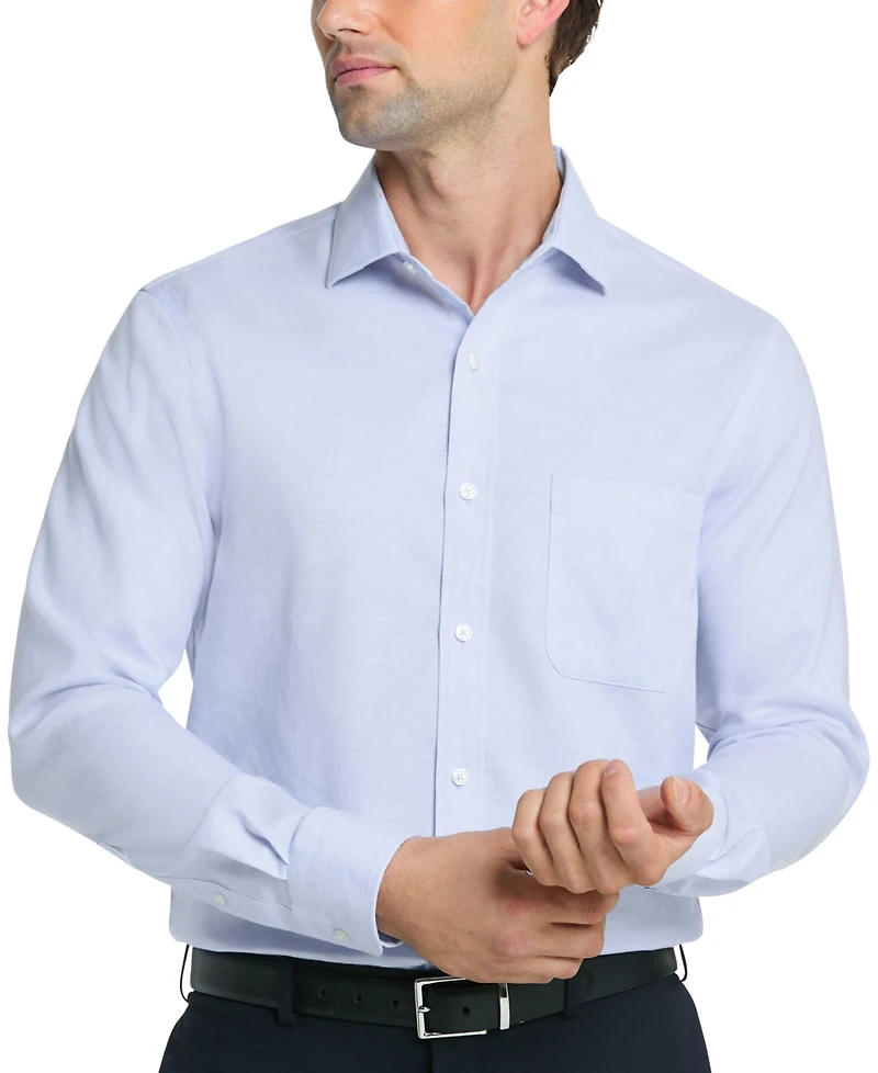 Tommy Hilfiger Mens Regular Fit Linen Dress Shirt