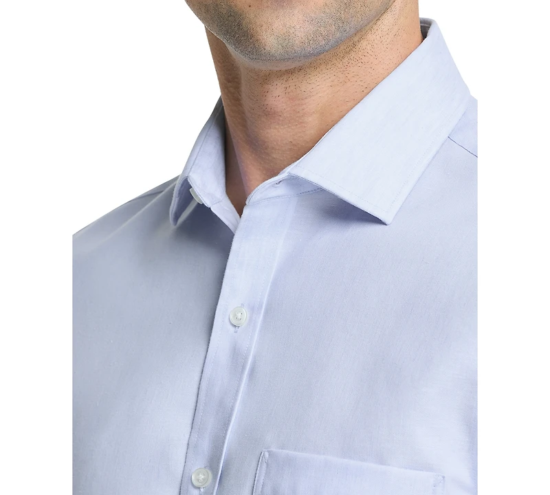 Tommy Hilfiger Mens Regular Fit Linen Dress Shirt