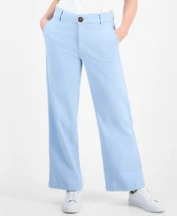 Style & Co Petite Mid-Rise Dobby Twill Wide-Leg Pants