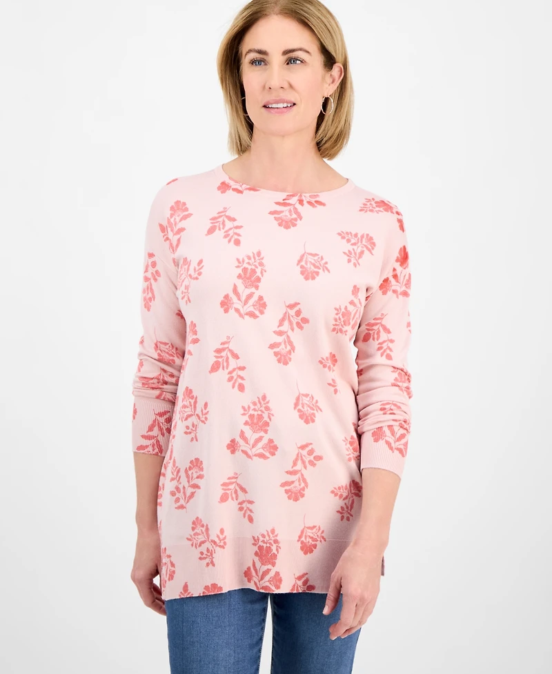 Style & Co Petite Fine-Gauge Tunic Sweater, Exclusively at Macy's