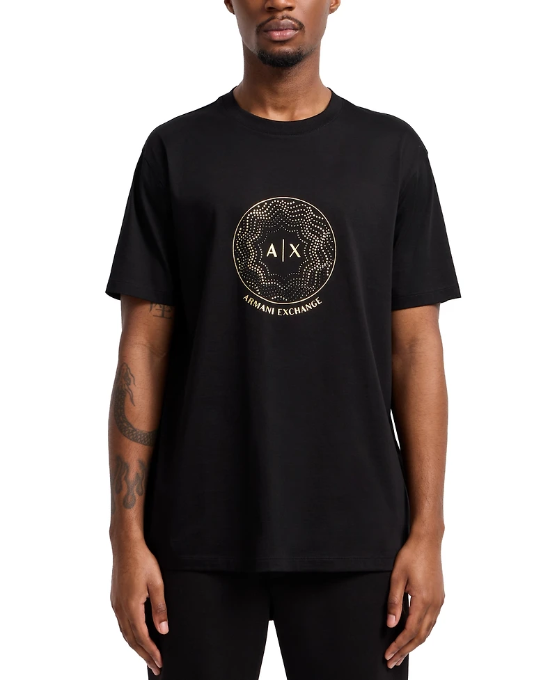 Armani Exchange Men's Stud Circle Logo T-Shirt