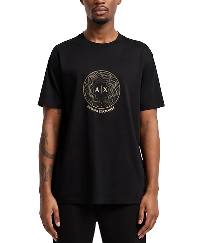 Armani Exchange Men's Stud Circle Logo T-Shirt