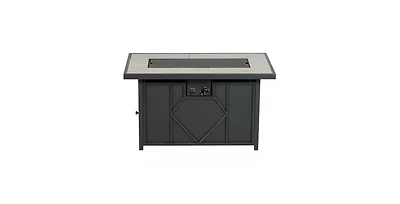 Slickblue 42-inch Outdoor Propane Gas Fire Pit Patio Table with Fire Glass