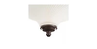Round Flush Mount Ceiling Light – Modern Low-Profile Fixture with Frosted Glass Shade for Bedroom or Hallway
