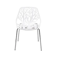 LeisureMod Modern Asbury Dining Chair w/ Chromed Legs