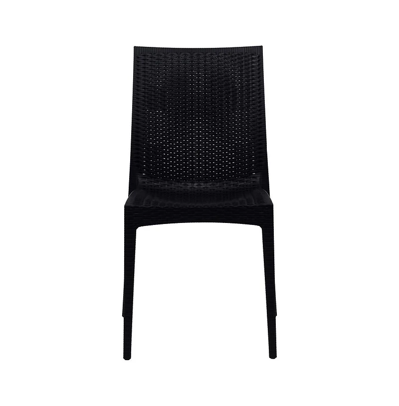 LeisureMod Weave Mace Indoor/Outdoor Dining Chair (Armless