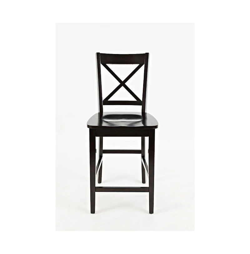 Jofran Simplicity Solid Wood Classic X-Back Counter Stool (Set of 2