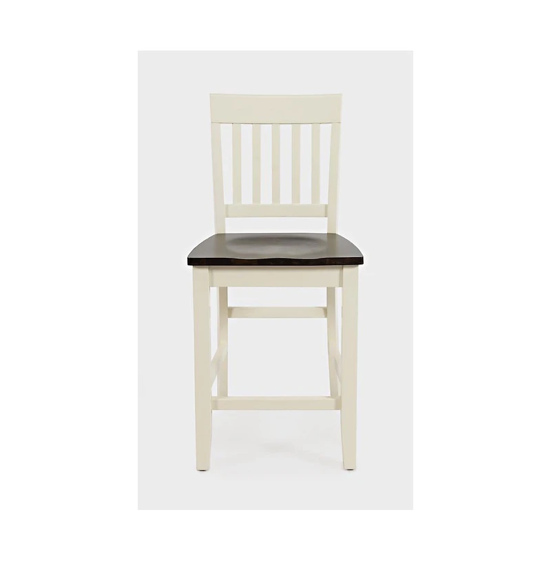 Jofran Decatur Lane Farmhouse Solid Wood Counter Stool (Set of 2)