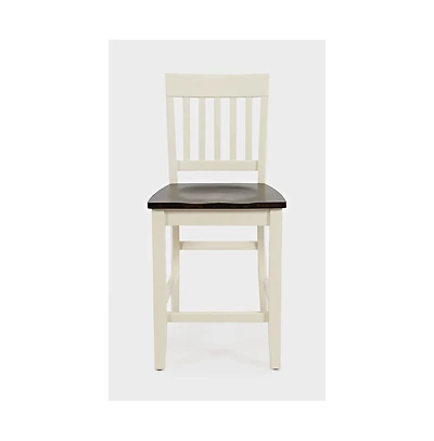 Jofran Decatur Lane Farmhouse Solid Wood Counter Stool (Set of 2)