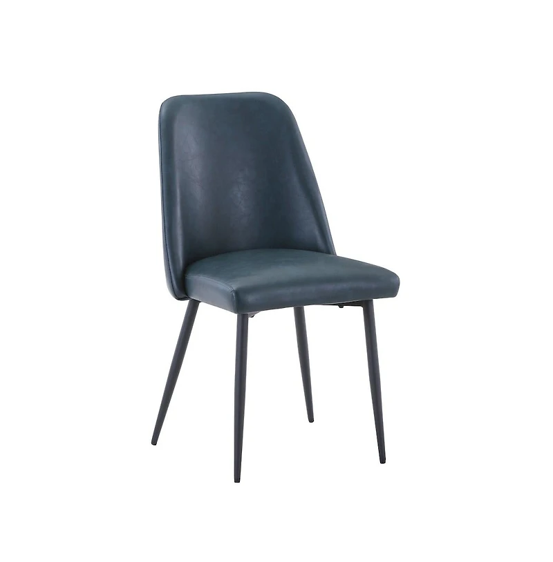 Jofran Maddox Mid-Century Modern Faux Leather Upholstered Dining Chair (Set of 2)