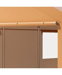 gaomon Heavy Duty Carport, 10x20FT Portable Garage Outdoor Car Canopy with Galvanized Frame Anti-Snow Portable Carport for Car, Bike, Boat-Yellow