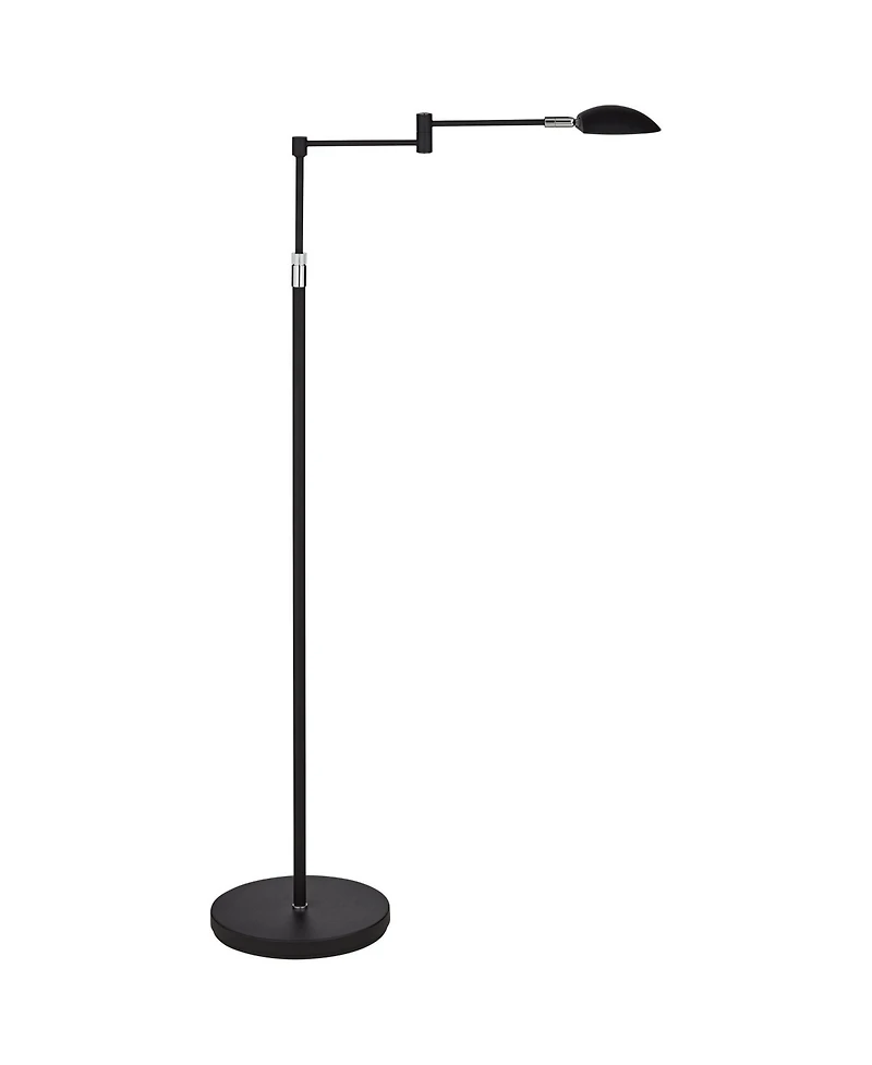 360 Lighting Sparta Modern 49 1/2" Tall Standing Floor Lamp Skinny Swing Arm Pharmacy Led Adjustable Black Metal Living Room