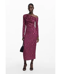 Desigual Women's Psychedelic checkered dress