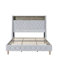 Hulala Home Dimas Modern 81.5" Bed with Storage Compartments