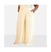 Rebdolls Plus Size Alia Wrap Overlay Wide Leg Jumpsuit