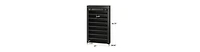 Tribesigns 10-Tier Shoe Storage Organizer with Cover, Black Large Shoe Rack for Closet, Entryway, or Bedroom, 50-Pair Shoe Stand, Non-Woven Shoe Shelf